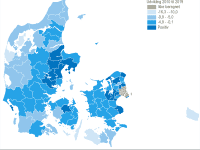 Små byer bliver mindre, kort: DST