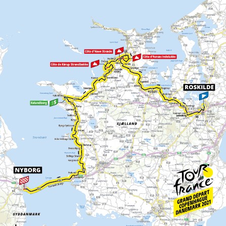 Her er tour-etapen gennem Region Sjælland
