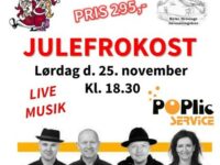 Julefrokost med Live Musik i Kirke Helsinge Forsamlingshus